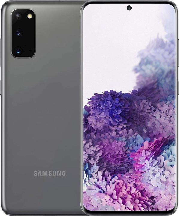 Image du produit Samsung Galaxy S20 UE (128 Go, Cosmic grey, 6.20", Double SIM hybride + eSIM, 64 Mpx, 4G)