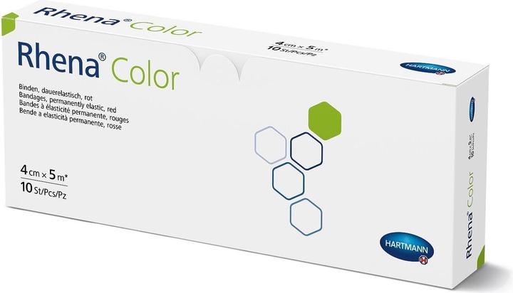 Produktbild Rhena Color Elastische Binden 4cmx5m rot offen