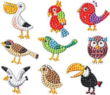 Image du produit Magni Diamond Painting Oiseaux amusants 4,5cm 9pcs