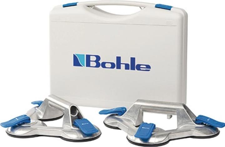 Image du produit Bohle Ventouse VERIBOR® BLUE LINE, lot de 2, corps en aluminium à 3 têtes avec poignée (100 kg)