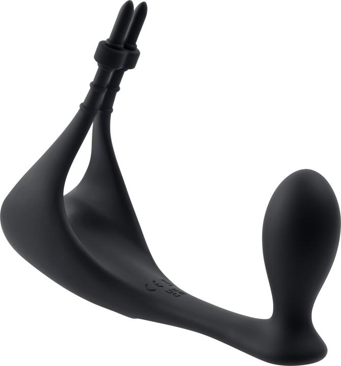 Productafbeelding Gender X Back It Up Vibrerende Plug en Cockring - Zwart