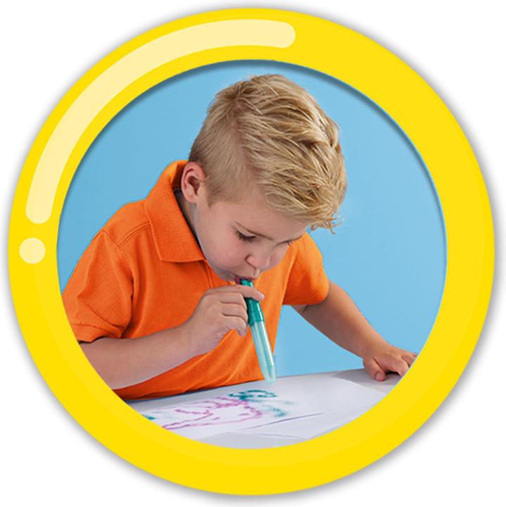 Actual product image Ses Creative Blow Airbrush Pens - Dinosaur with Magic Colour Change