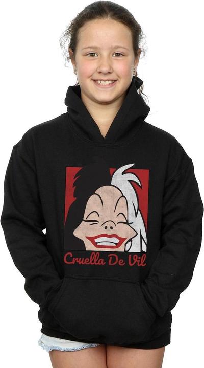 Immagine prodotto Disney Cruella De Vil Cropped Head Felpa con Cappuccio Ragazze (128)