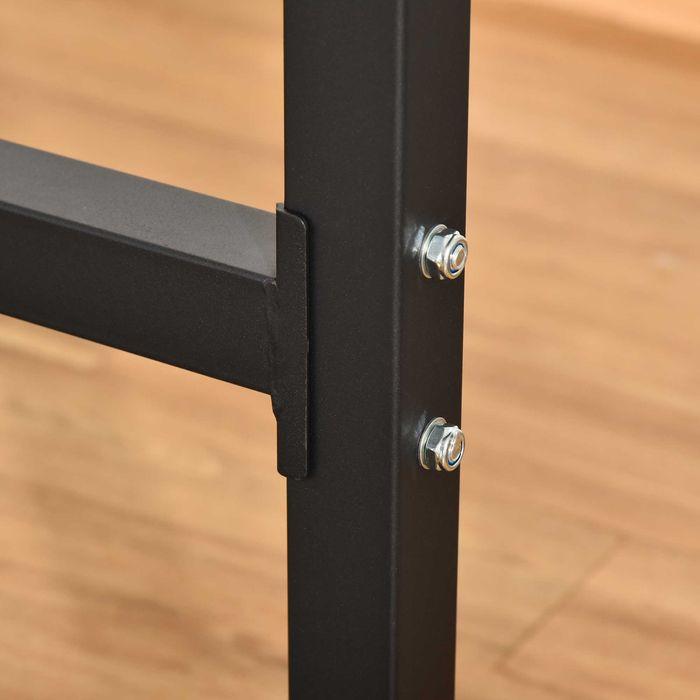 Image du produit Swisshandel24 Station de dips Support de dips Barres abdominales Exercices pour le dos Acier noir 104 x 70,5