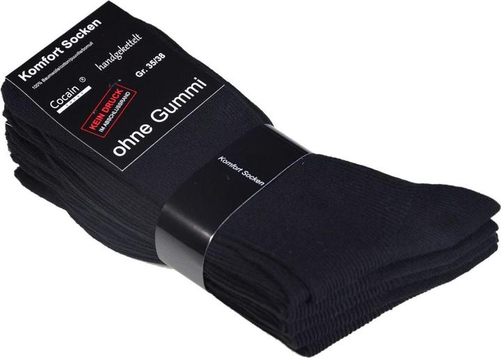 Actual product image Cocaine Socks Komfort 35/38, Schwarz (ohne Gummibund) – Damensocken (pack of 10, 39 - 42)