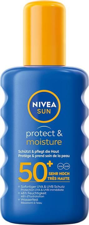 Produktbild NIVEA Sun Protect & Moisture Sonnenspray (Sonnenspray, SPF 50+, 200 ml, 237 g)