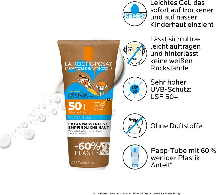 Produktbild La Roche Posay Dermo Wet Skin Gel LSF 50+ (Sonnenlotion, SPF 50+, 200 ml, 217 g)