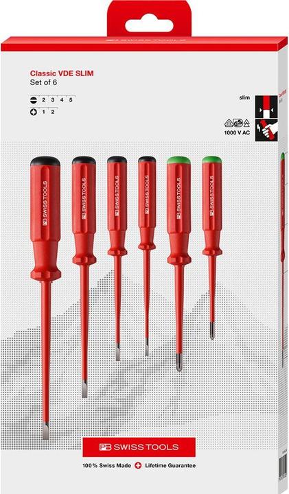 Image du produit PB Swiss Tools Jeux de tournevis (Vis fendues, Recouvrement cruciforme Phillipps (PH))