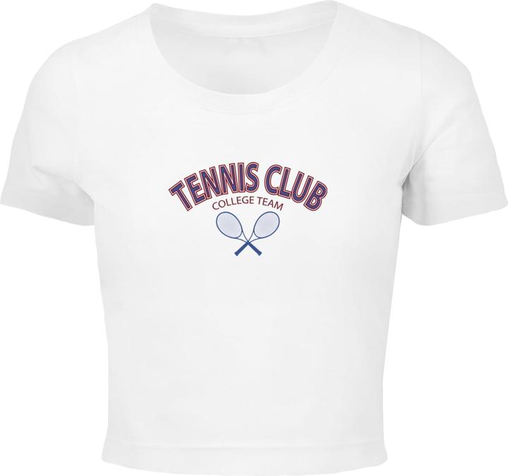Merchcode Ladies College Club Cropped Tee - 118517