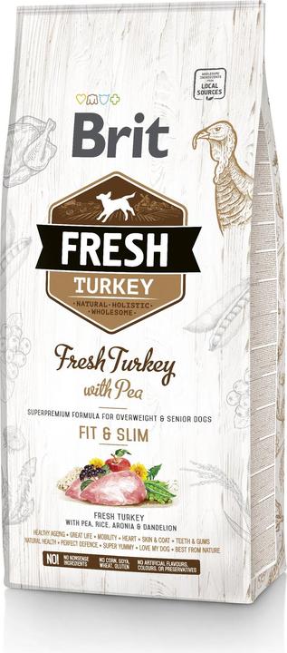 Actual product image Brit Fresh Dog with turkey and peas Light Fit & Slim 12kg (Adult, 1 pcs., 12000 g)