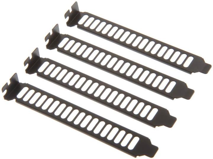 Actual product image Silverstone SST-Aeroslots-B PCI slot brackets - black 4 pcs.