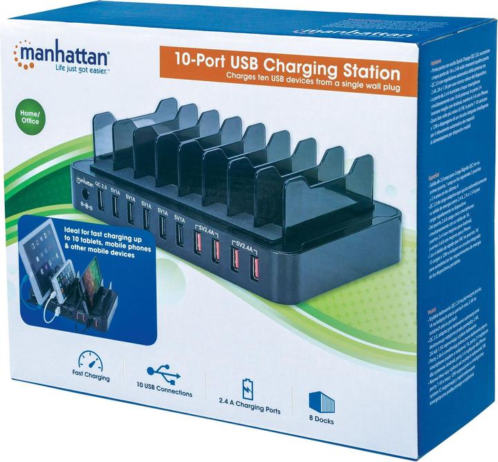 Actual product image Manhattan USB charging station (76 W)