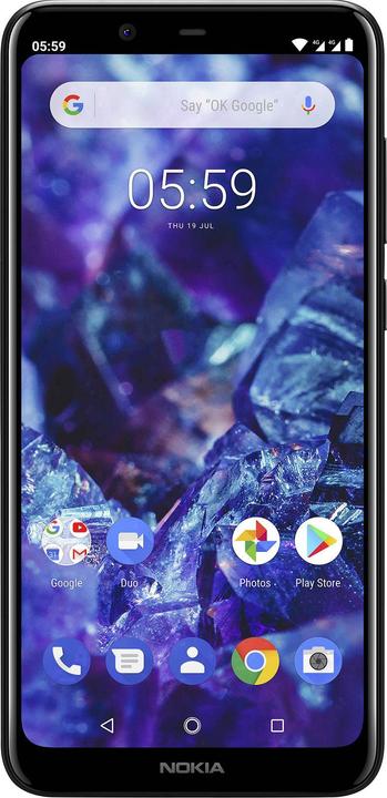 Nokia 5.1 Plus (32 GB, Schwarz, 5.86", Hybrid Dual SIM, 13 Mpx, 4G)