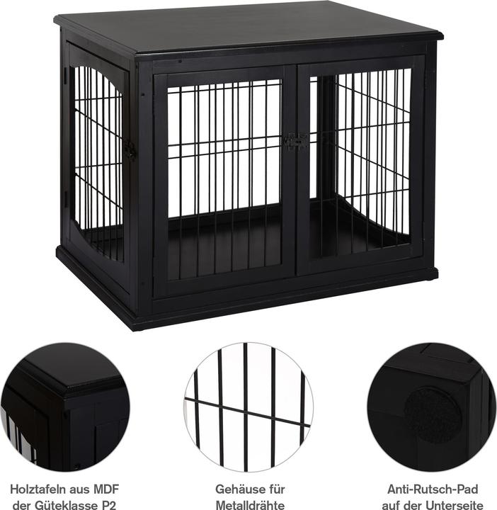 Produktbild PawHut Hundekäfig mit 2 Türen (Hund, Abschliessbar)