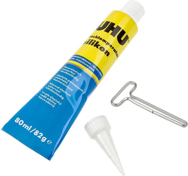 Produktbild UHU Hochtemperatur-Silikon (0.08 kg, Schwarz, 80 ml)