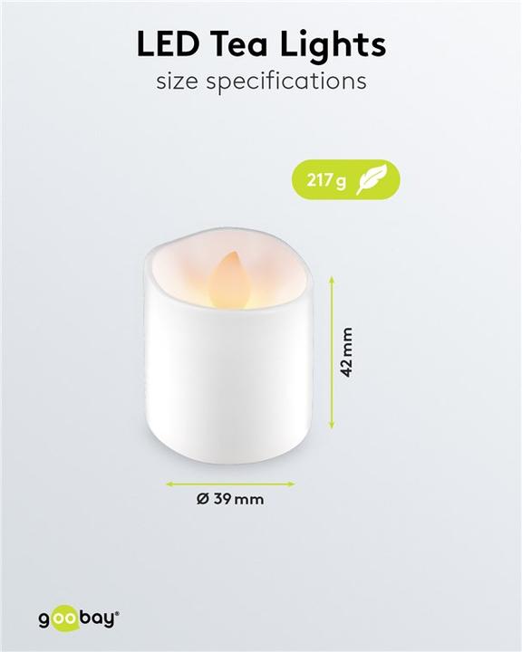 Actual product image Goobay Set of 6 LED Tea Lights (6 x)