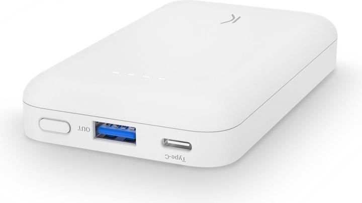 Immagine prodotto KSIX Power Bank 5.000 Mah USB Pd E Qc + Cavo Micro USB Bianco (5000 mAh, 20 W)