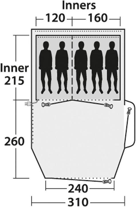 Produktbild Outwell Reddick 5A Tent (Tunnelzelt, 16.20 kg, 5 Personen)
