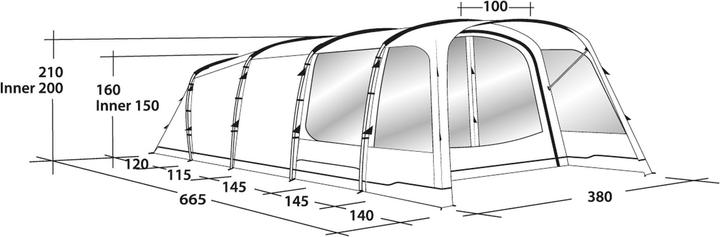 Produktbild Outwell Willwood 6 Tent (Tunnelzelt, 23.50 kg, 6 Personen)