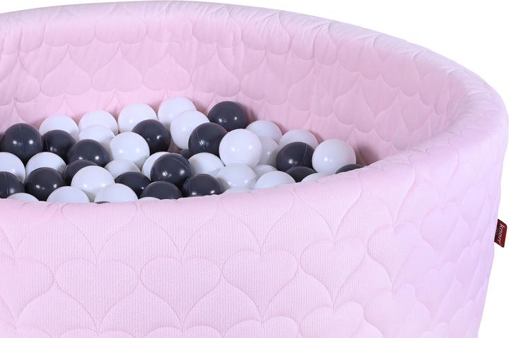 Immagine prodotto Knorrtoys Palla da piscina morbida - "Cosy heart rose" - 300 palline grigio/crema