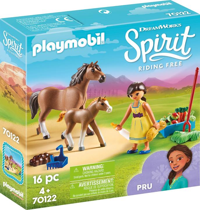 Actual product image Playmobil Spirit Pru with horse and foal (70122, Playmobil Spirit)