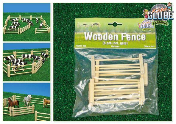 Actual product image Kids Globe Farming Houten Hekken 1:32, 6st.
