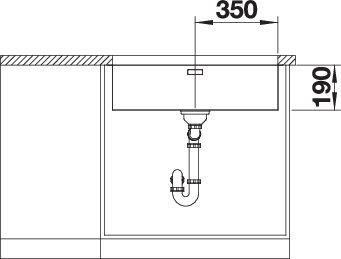 Image du produit Blanco Andano 700-U (Evier sous plan, 74 cm, 44 cm)