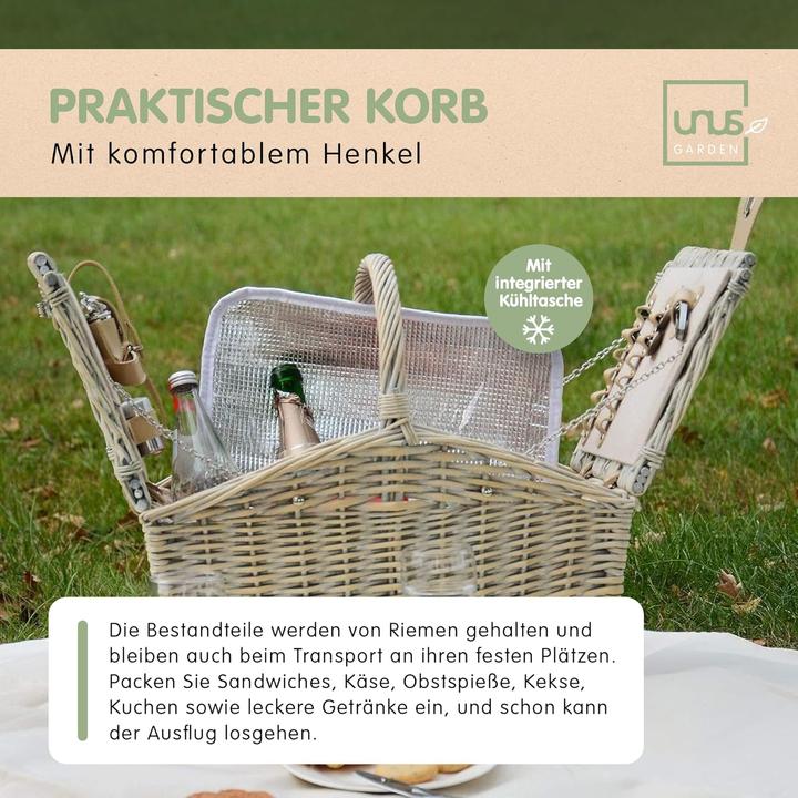 Immagine prodotto Unus Picknick Set mit Kühltasche und Decke für 2 Personen