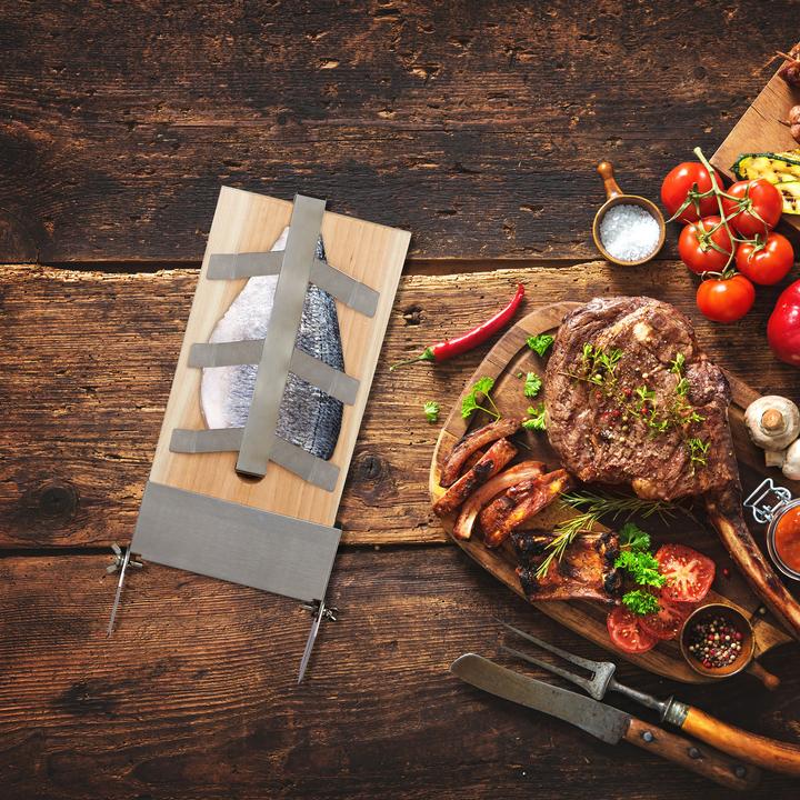 Actual product image Relaxdays Flame Salmon Board