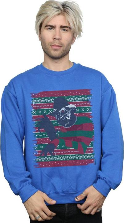 Actual product image Absolute Cult Mens Christmas Fair Isle Sweatshirt (S)