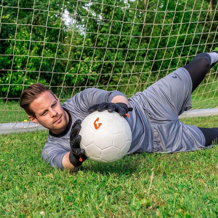 Produktbild Catch & Keep Fussballhandschuhe Fly Dark Soul Gr. 9 Schwarz Torwart Keeper Goalie Handschuhe (9)