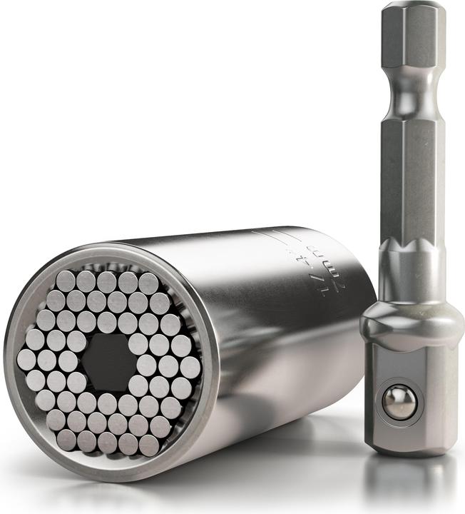 Brandson Clé à douille, Clé universelle, Adaptateur de douille multifonctions Bit, Noix universelle 7-19mm +