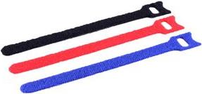 Actual product image Shiverpeaks BASIC-S Velcro cable ties, 145 x 11 mm, coloured with grommet, made of plastic, quick and easy (Velcro cable ties, 145 mm, 12 pcs.)