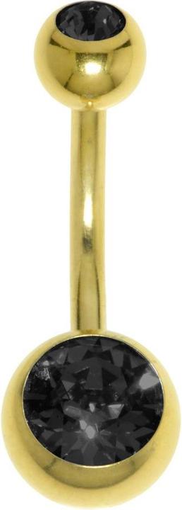 Produktbild Bijouteria Bauchpiercing (Chirurgenstahl 316L, Premium Kristall, PVD Beschichtung (goldfarben))
