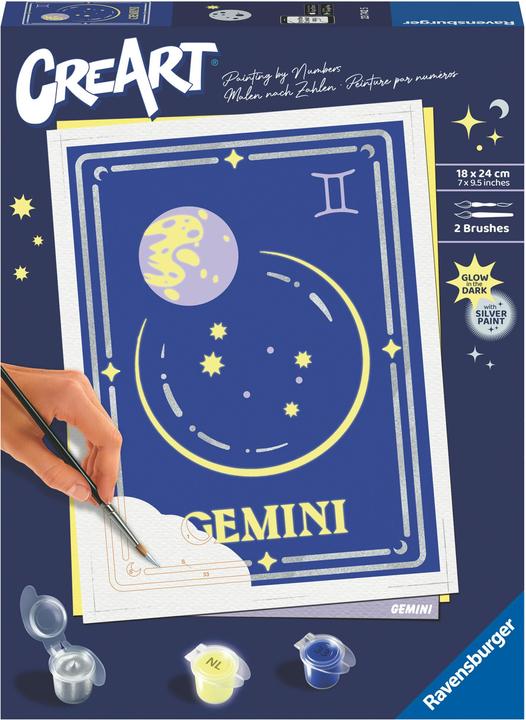 Immagine prodotto Ravensburger CreArt - Pittura per numeri 23742 - Segno zodiacale: Gemelli, segno zodiacale Gemelli - dal 14