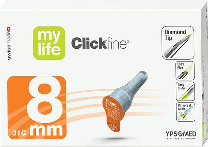 Image du produit Mylife Aiguilles de stylo Clickfine 8mm 31G (Aiguilles de stylo + aiguilles jetables)
