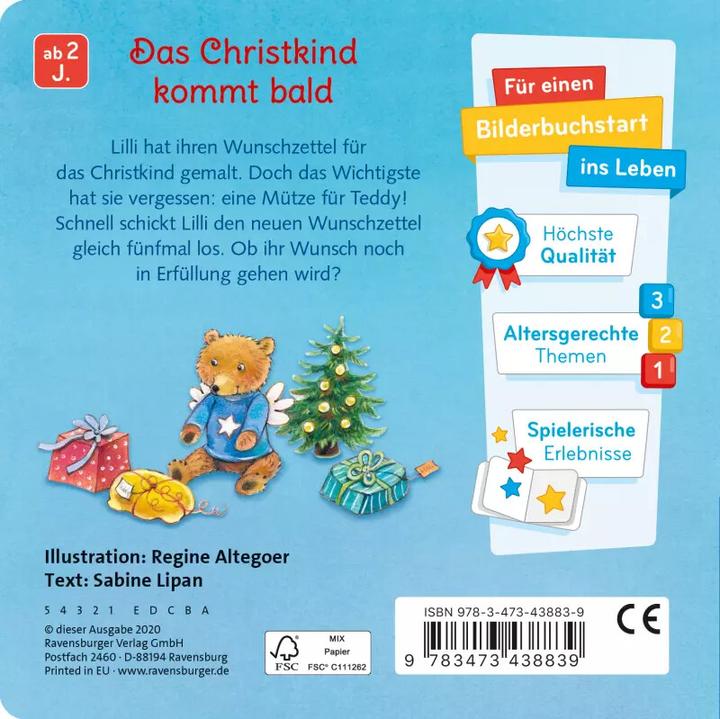 Image du produit Ravensburger Une liste de souhaits pour l'enfant Jésus (Allemand, Sabine Lipan, Regine Altegoer)