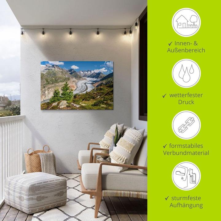 Immagine prodotto Artland Ghiacciaio dell'Aletsch Svizzera U4TQ (60 x 40 cm)