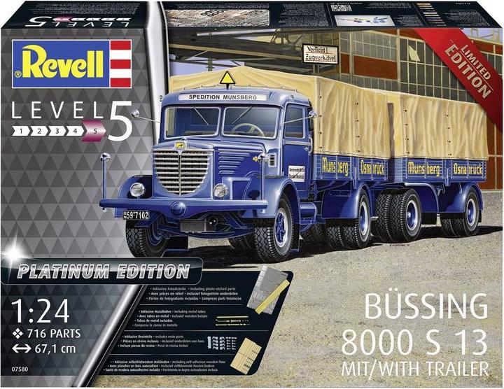 Immagine prodotto Revell Büssing 8000 S 13 con rimorchio "Platinum Edition