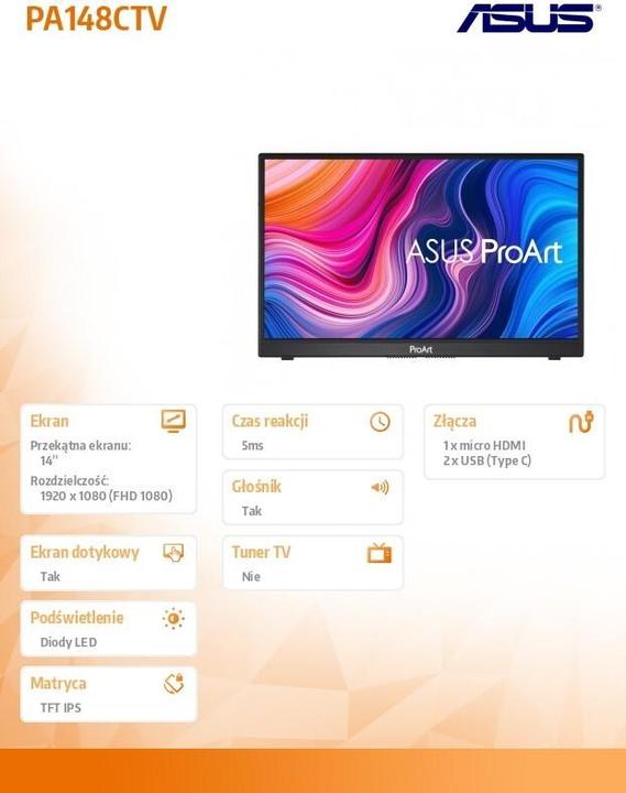 Immagine prodotto ASUS PA148CTV (1920 x 1080 pixel, 14")