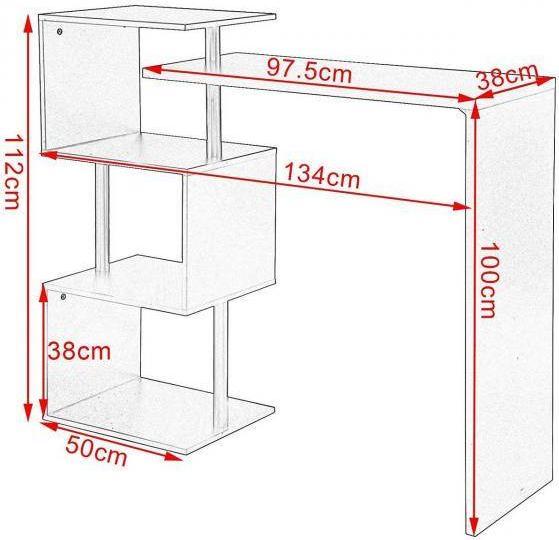 Immagine prodotto Woltu Tavolo da bar (134 x 38 x 112 cm)