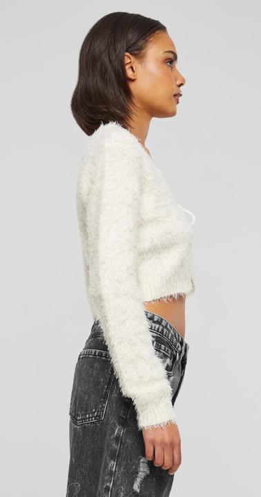 Image du produit Urban Classics Ladies Tied Cropped Feather Cardigan - 117653 (4XL)