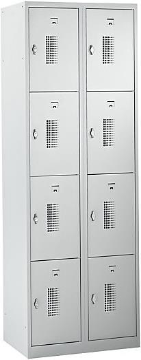 Image du produit eurokraft basic Casier avec verrou rotatif pour cadenas, 8 compartiments (60 cm, 180 cm)