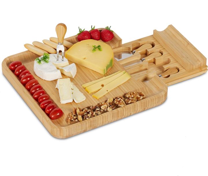 Image du produit Relaxdays Set plateau à fromage