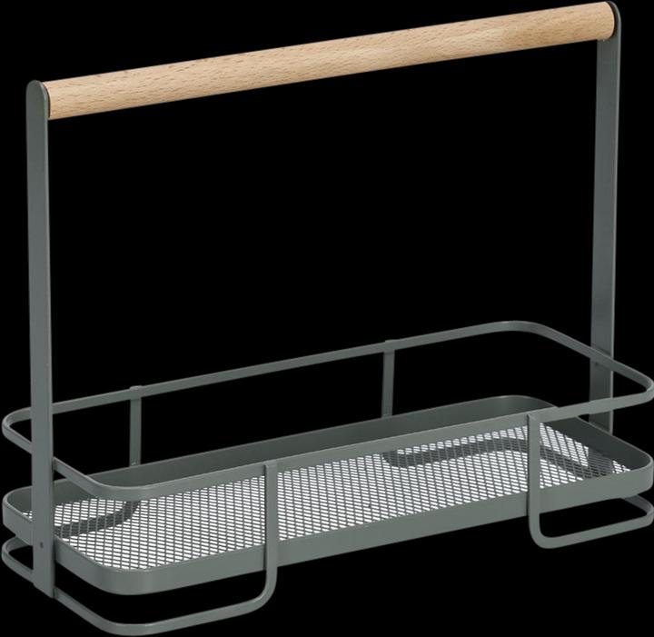 Produktbild Zeller Present Tragekorb, Metall/Buche, salbei