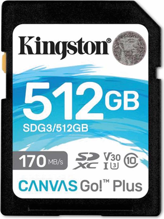 Kingston Canvas Go! Plus (512 GB, SDXC, U3, UHS-I)