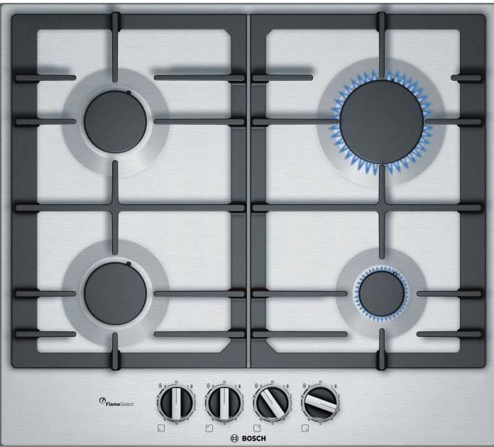 Produktbild Bosch Hausgeräte Serie 6 PCP6A5B90 Kochfeld, Edelstahl Integriert Gaskochfeld 4 Zone(n)