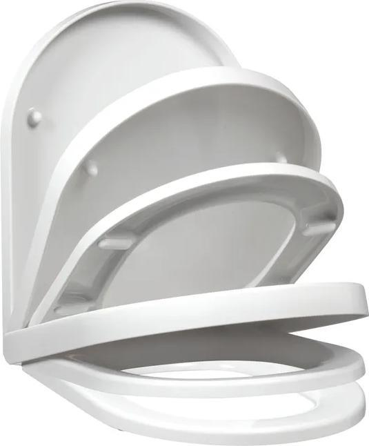 Immagine prodotto Allibert wc-bril RAINBOW - D-vorm - thermodure - soft close - cerniere inox - afklikbaar - wit
