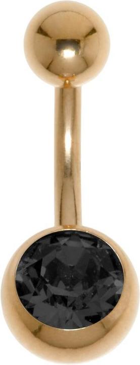 Actual product image Bijouteria Bellypiercing (Surgical steel 316L, PVD coating (gold coloured), Premium crystal)