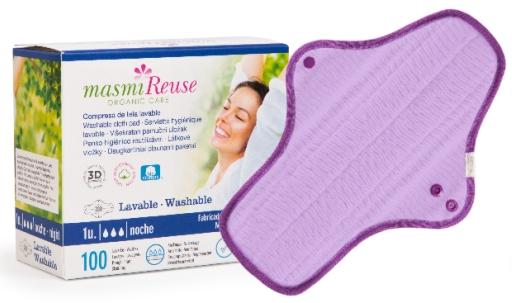 Actual product image Masmi Organic Bandages Night Washable - Reuse (1 x, Sanitary pads)
